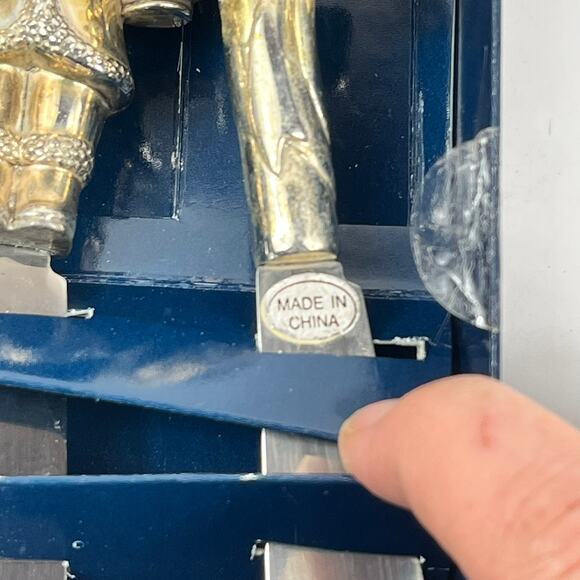 IHR Christmas Santa Candy Cane Spreader Set Stainless Steel Handles 5.5" Holiday - Picture 7 of 10